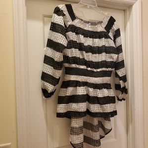 Off the shoulder high low top